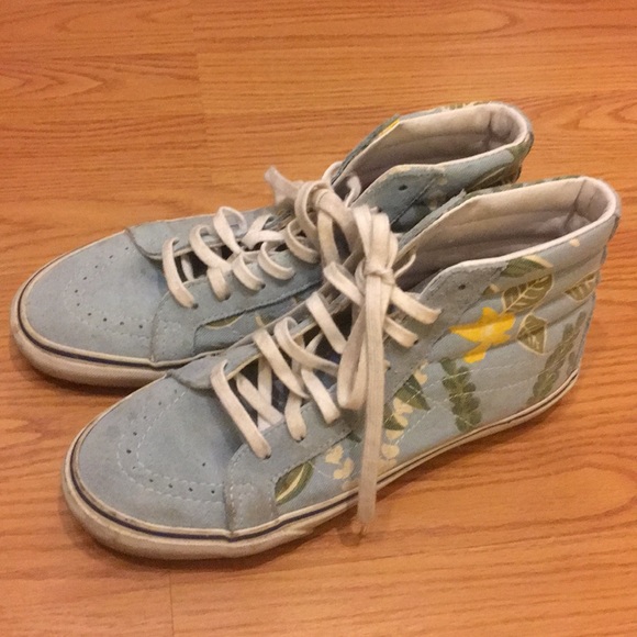 sky blue high top vans
